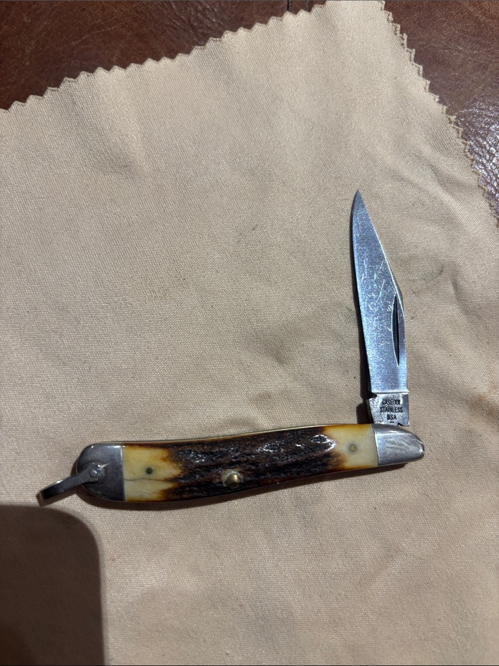 Case XX 5120R SSP 2 dot stag peanut pocketknife